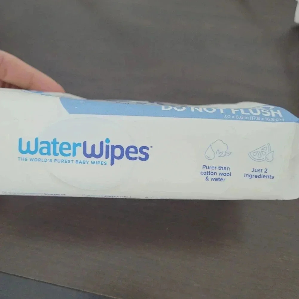 2 Pack Waterwipes Baby Wipes 99.9% Water Plastic-Free 120 Wipes   14CT - Picture 3 of 5